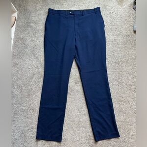 Ralph Lauren Men's Deep Blue Dress Pants Wool Classic Fit Ultraflex